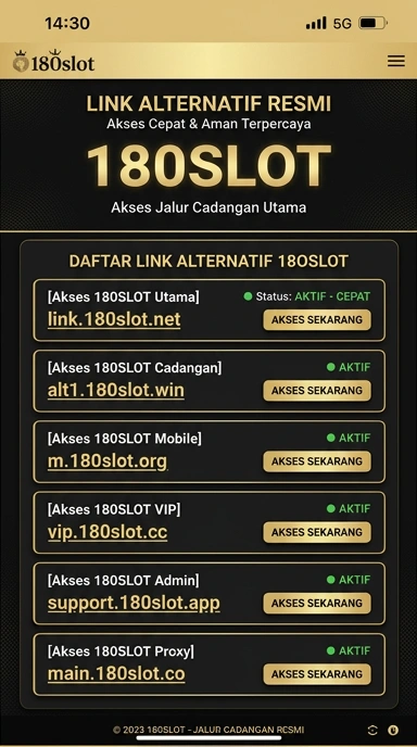 Tampilan link alternatif 180slot