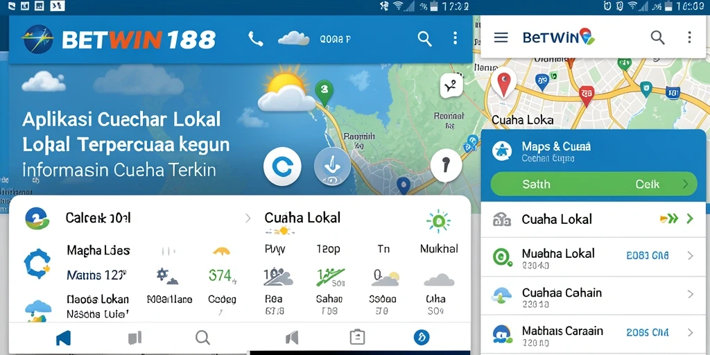Antarmuka BETWIN188 menampilkan informasi cuaca lokal yang jelas dan informatif.