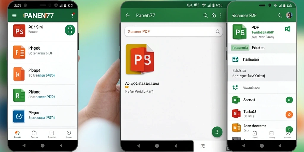 Tampilan antarmuka aplikasi PANEN77 yang mudah digunakan untuk pemindaian.