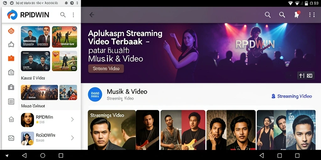 Antarmuka RPIDWIN yang menarik dan fungsional untuk Streaming Video.